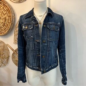 Gap 1969 Denim Jacket Medium Fitted Blue Jean Cotton Trucker Women